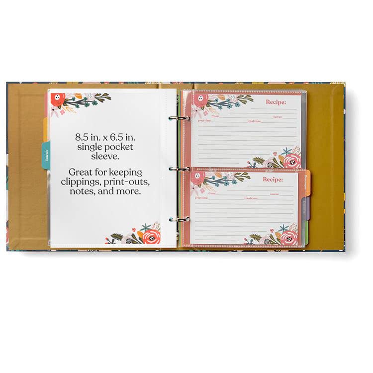 Jot & Mark Recipe Page Protector Sleeves for 3 Ring Binder 8.5x9.5, 25 Count 8.5" x 9.5" 1 Pocket - NewNest Australia