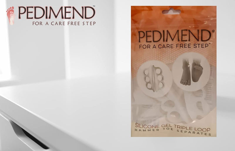 Pedimend Silicone GEL TOE SQUEEZING AVOIDING SEPRATOR (3PAIR) - Separates & Cushions Toes - Improves Balance & Foot Strength - Hammer Toe Corrector - Foot Care - NewNest Australia