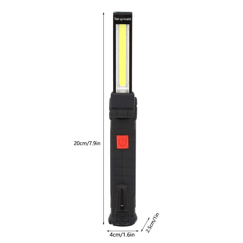 eecoo Led Flashlight, USB Rechargeable COB Work Light with Strong Magnet, 5 Lighting Modes, Emergency Torch is Suitable for Camping, Maintenance, Fishing - NewNest Australia