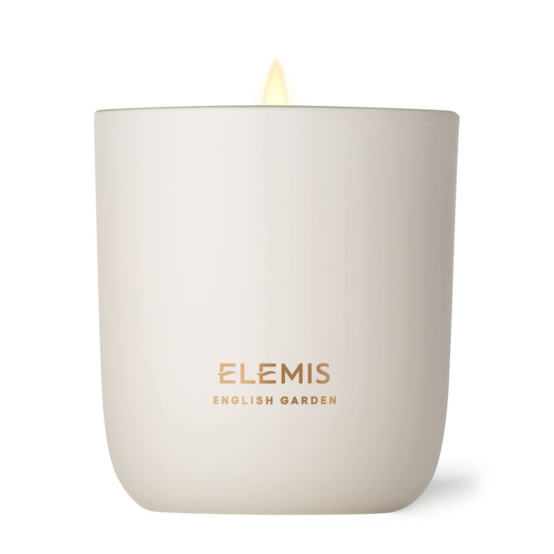 ELEMIS English Garden Scented Candle, Hand-Poured in England to Warm, Soothe & Relax Your Senses, A Sophisticated Scent with Freshly Blooming Rose Buds, Juicy Dewberries & Sweet Peonies, 220g - NewNest Australia