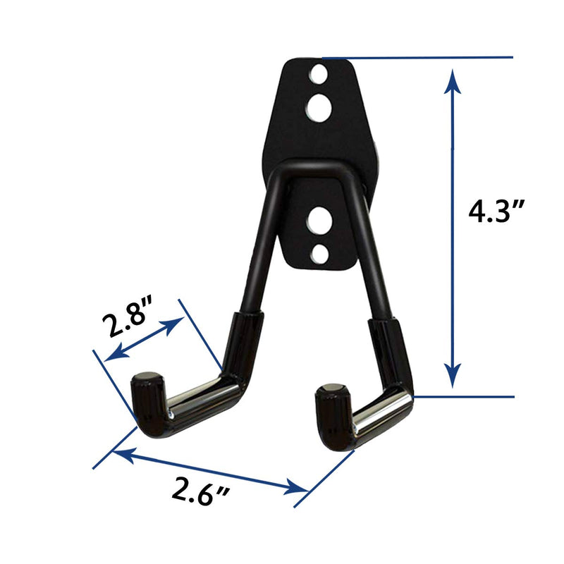4 Pack Garage Storage Utility Hooks，Garage Garden Tool Organizer，Steel Wall Mount Hooks, Garden Small U Hooks (Black) 4 Pack-Black - NewNest Australia