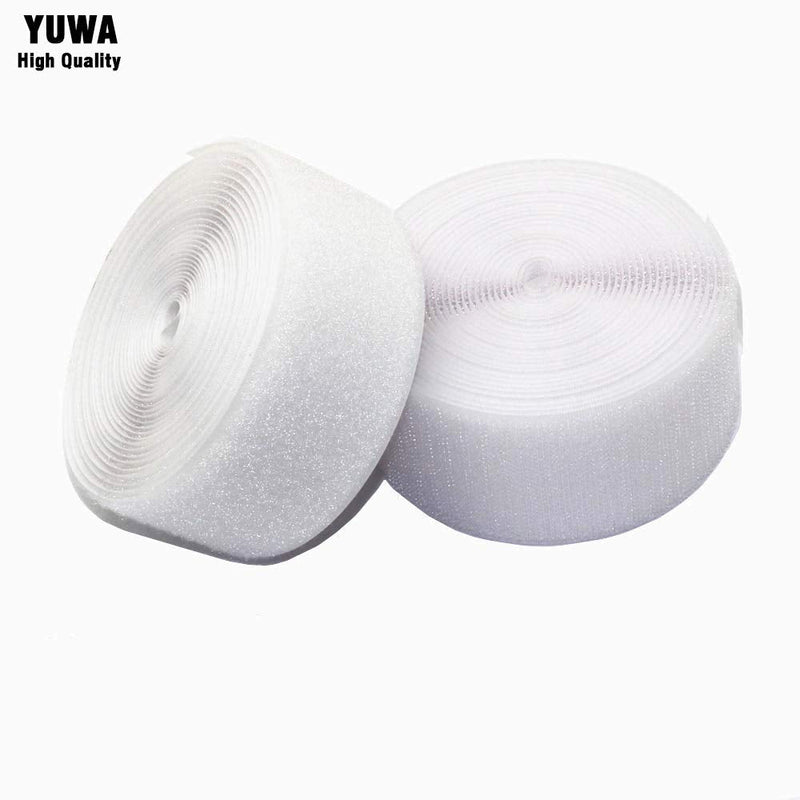 Yuwa 2 Inch Wide White Hook and Loop Magic Tape Sew-On Fastener Nylon for DIY Craft Non Adhesive (9 Yards) (White) - NewNest Australia