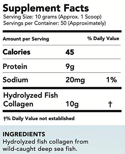 Premium Anti-Aging Marine Collagen Powder 17.6 Oz | Wild-Caught Hydrolyzed Fish Collagen Peptides | Type 1 & 3 Collagen Protein Supplement | Amino Acids for Skin, Hair, Nails | Paleo Friendly, Non-GMO - NewNest Australia
