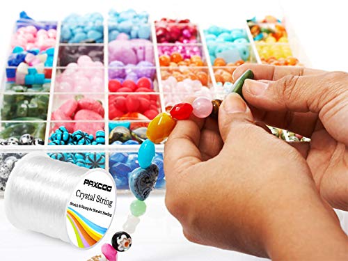 Paxcoo 0.8mm Elastic String, Stretchy Bracelet String Crystal String Bead Cord for Bracelet, Beading and Jewelry Making (120m) - NewNest Australia