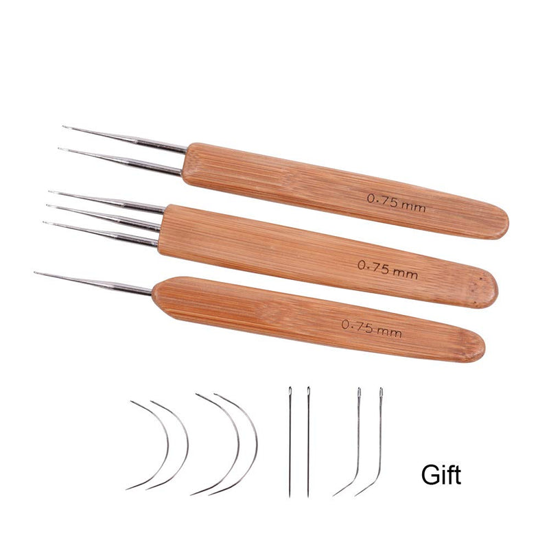 3pcs/Set Dreadlock Crochet Hook for Hair Dreadlock Needle Tool for Braid Craft Dread Locks Crochet Needles 0.75mm (1 Hook, 2 Hooks,3 Hooks) - NewNest Australia