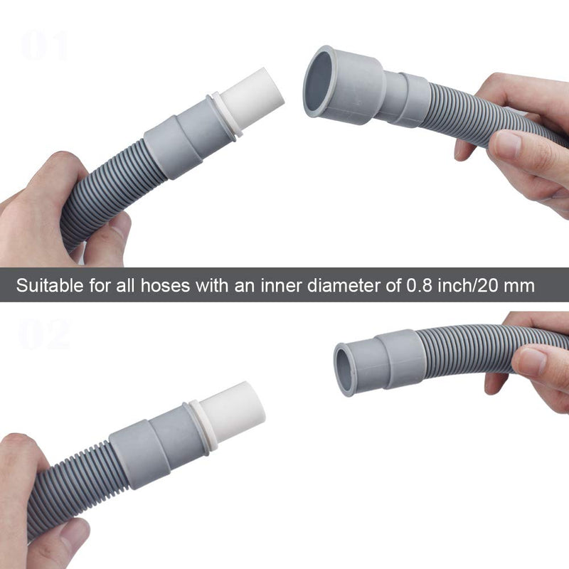 MyLifeUNIT Washing Machine Drain Hose, Washer Drain Hose Extension Kit with 1 Extension Adapter and 2 Hose Clamps, 6-Feet - NewNest Australia