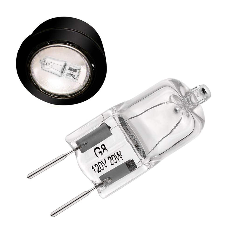 G8 Light Bulbs 20Watt 120Volt Halogen Light Bulb G8 Base Bi-Pin Shorter 1-3/8" (1.38") Length 20W T4 JCD Warm White Under Cabinet Puck Lighting Replacements,10Pack - NewNest Australia
