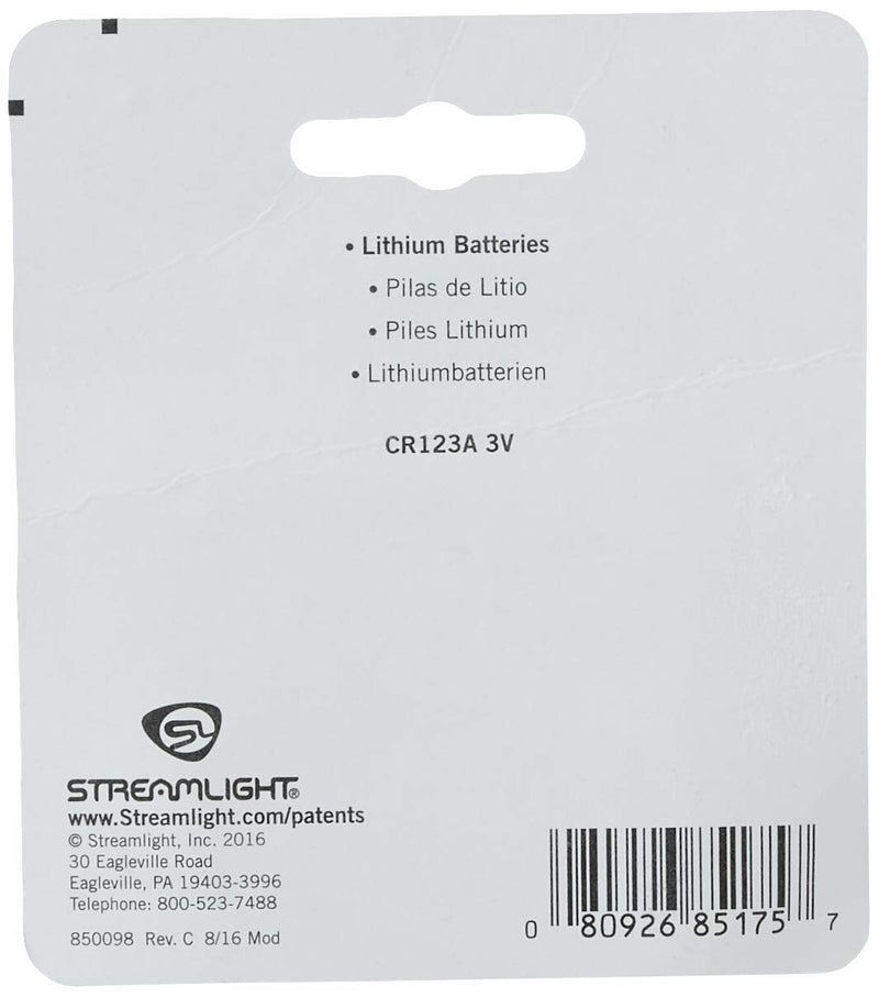 Streamlight 85175 CR123A Lithium Batteries, 2-Pack - NewNest Australia