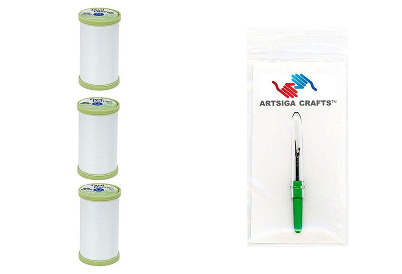 Coats & Clark Sewing Thread Dual Duty Plus Hand Quilting Cotton Thread 325 Yards (3-Pack) White Bundle with 1 Artsiga Crafts Seam Ripper S960-0100-3P 3-Pack S960-0100-white - NewNest Australia
