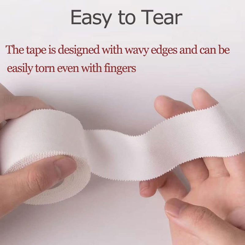 Liangmai Sports Tape White, 4 Rolls Of Tape Set (3.8 Cm X 10 M), Self-Adhesive Tape With Extra Strong Adhesive, Skin-Friendly Tearable Sports Bandage For Handball Football Volleyball All Sports - NewNest Australia