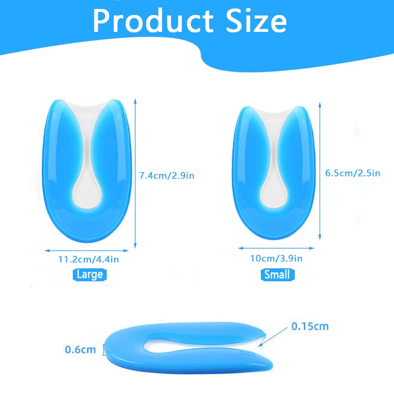 Youery 2 pairs of heel spur insoles, orthopedic gel insoles for shoes, gel insoles for pain reduction, comfortable professional shoe insoles, heel spur insoles (M（40-45）) M（40-45） - NewNest Australia
