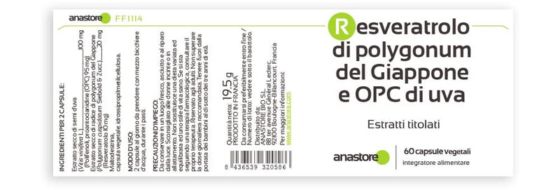 RESVERATROL from PROTYKIN® & OPC from grapes * 60 mg / 60 vegetable capsules * Titrated to 95% proanthocyanidin and to 50% resveratrol * Antioxidants, cardiovascular - NewNest Australia