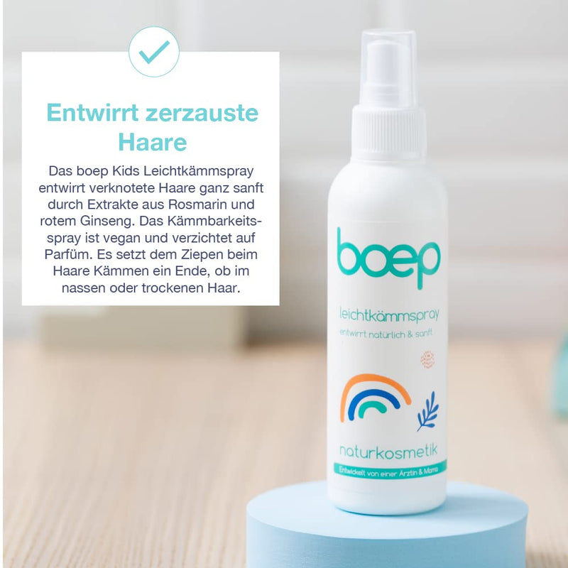 boep easy combing spray for children | Natural cosmetics combability spray without perfume | The Anti-Ziep Spray detangles children's tousled hair (150ml) Unscented - NewNest Australia