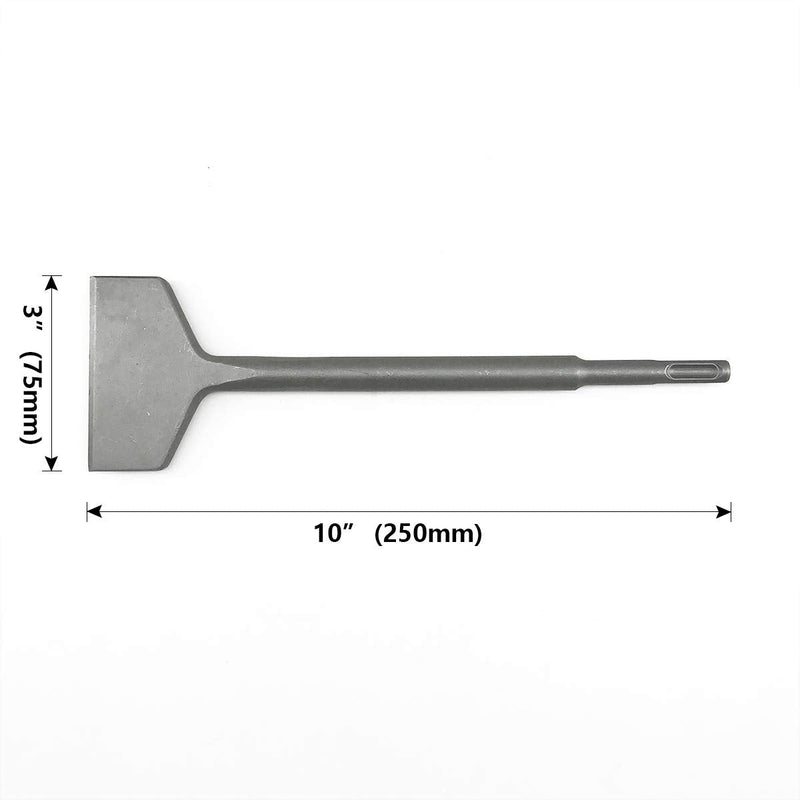 SPKLINE 3 Inch Wide Tile & Thinset Scaling Chisel SDS-Plus Shank 3" x 10" Thinset Scraper Wall and Floor Scraper Works with All Brands of SDS-Plus Rotary Hammers and Demolition Hammers - NewNest Australia