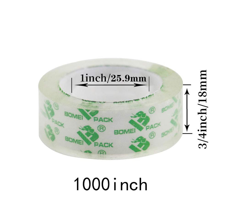 Crystal Clear Transparent Tape Refills Rolls for Dispenser, 24 Rolls Value Pack, 3/4 in x 1000 in,1 inch Core, Gift Wrapping Tape for Office, School and Home, BOMEI PACK 24Rolls - NewNest Australia