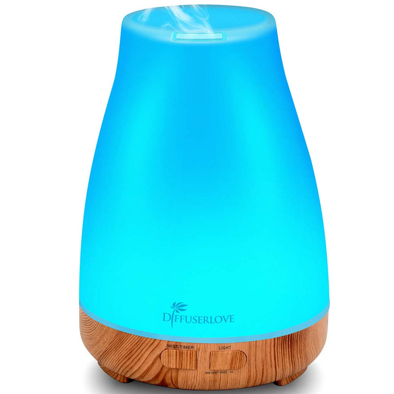 300ML Essential Oil Diffuser Remote Control Aromatherapy Diffuser Mist Humidifiers with 7 Color LED Lights and Waterless Auto Shut-Off for Bedroom Office House Kitchen Yoga - NewNest Australia