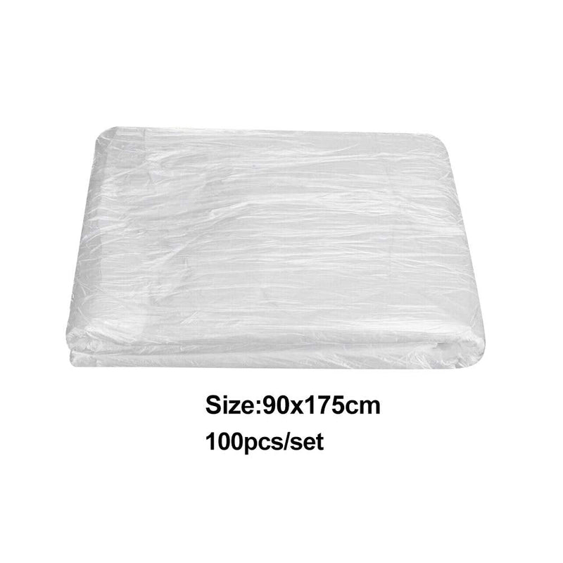 QOONESTL 100pcs Disposable Bed Sheet Covers Couch Cover for Massage Tables Bed, Disposable Bed Sheet Plastic Beauty Treatment Waxing Protect for Massage Tables Bed - NewNest Australia