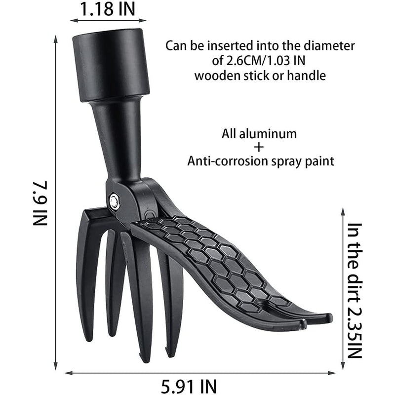 Deashun Stand Up Weeder Manual Weed Remover Weed Puller Tool with Foot Plate for Removing Weeds -Black Aluminum Lever Head Weed Puller Garden Weeder Root Remover Tool - NewNest Australia