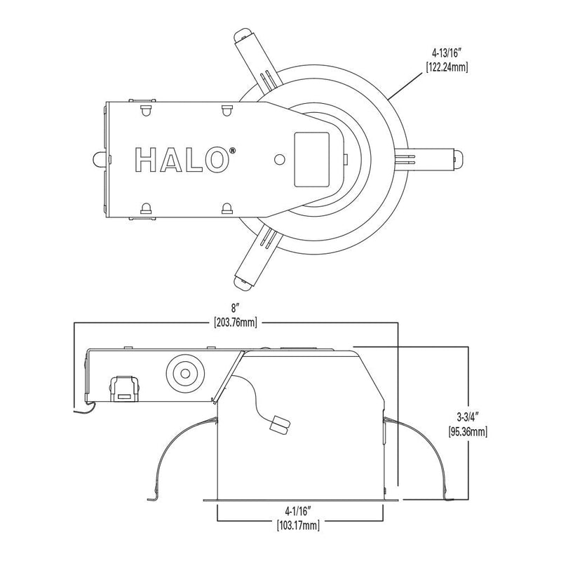 HALO H245RICAT IC, Ultra-Shallow, Raw Finish Recessed Housing, 4" - NewNest Australia