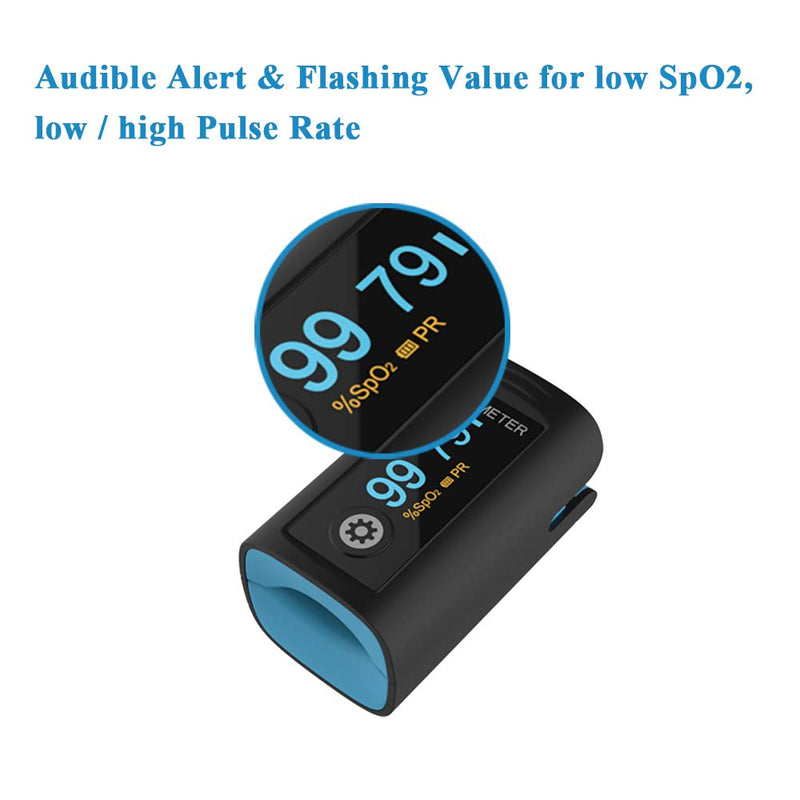 ViATOM Bluetooth Pulse Oximeter Approved UK Built-in Offline Storage, Oxygen Monitor finger Adults for Heart Rate Blood Oxygen Saturation Includes Carrycase and Lanyard, Free APP 60FW - NewNest Australia