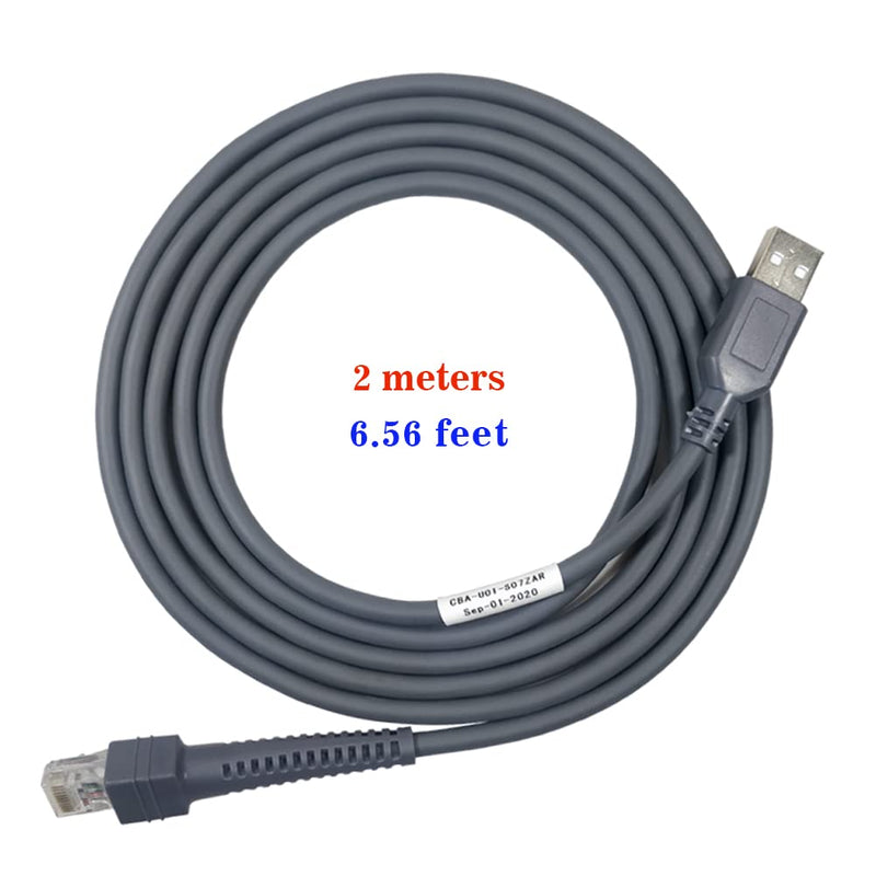 Barcode Scanner USB Cable LS2208/A LI2208 LS4278 STB4278 LI4278 USB to RJ45 Compatible for Motorola Symbol Zebra (2M / 6FT Flatted USB Port) 2M / 6FT Flatted USB Port - NewNest Australia