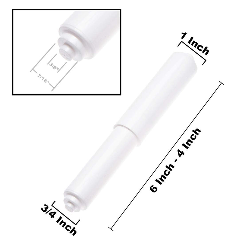 2 Pack - White Toilet Paper Holder Spring Loaded Roller Replacement - NewNest Australia
