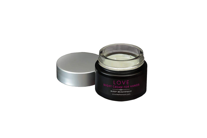 Kiss the Moon LOVE Night Hand Cream 90g | Includes Essential Oils To Aid Sleep & Glowing Skin | All Natural Moisturiser | Treatment For Men & Women | Ideal For Reviving Dry & Cracked Skin - NewNest Australia