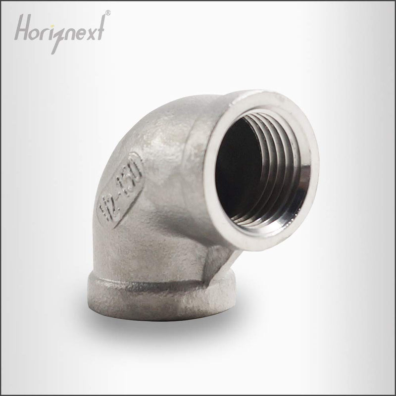 Horiznext npt 1/2 90 degree angle elbow, stainless steel half inch female taper thread plumbing 3/4 inch pipe fitting, 2 pack - NewNest Australia