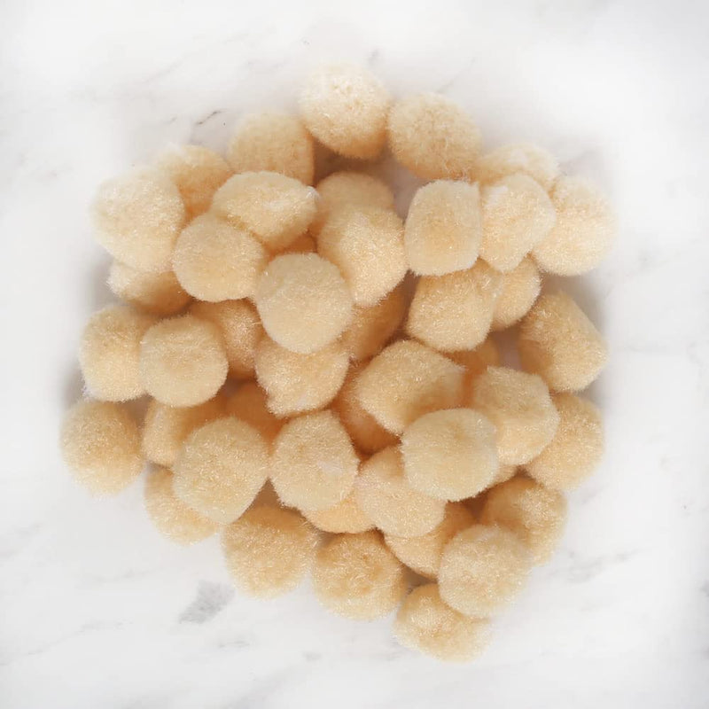 Loren Crafts 100 Pieces Arts and Crafts Pom Poms Balls for DIY Art Creative Crafts Decorations (Cream) Cream - NewNest Australia