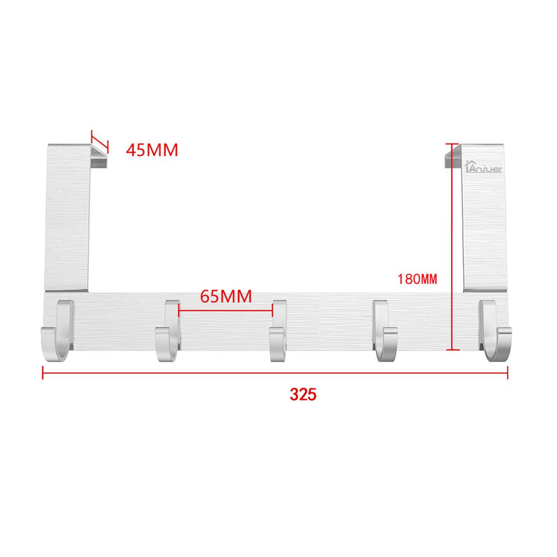 Over The Door Hook Organizer Rack, Anjuer Metal Coat Hanger Door 5 Hooks Hanger 5 hook - NewNest Australia