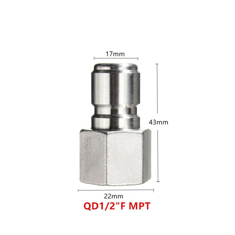 2Pcs Stainless Steel Female Quick Disconnect FPT 1/2" Homebrew Fitting Connector Homebrewing by ProMaker (FPT Male) - NewNest Australia