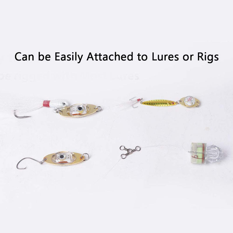 Dr.Fish LED Fishing Lures Kit Deep Drop Fishing Lights LED Fishing Spoons Underwater Flasher Diamond Lights Trolling Lures Halibut Rig Mini spoon(Pack of 5) - NewNest Australia