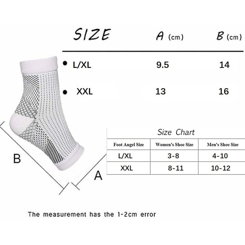 GINGER TECH 4 Pairs Ankle Support Compression Socks, Plantar Fasciitis Socks Neuro Socks, Ankle Support Brace for Ligament Damage Neuropathy Socks for Men and Women, Fit for Feet Size 5-9, Black - NewNest Australia