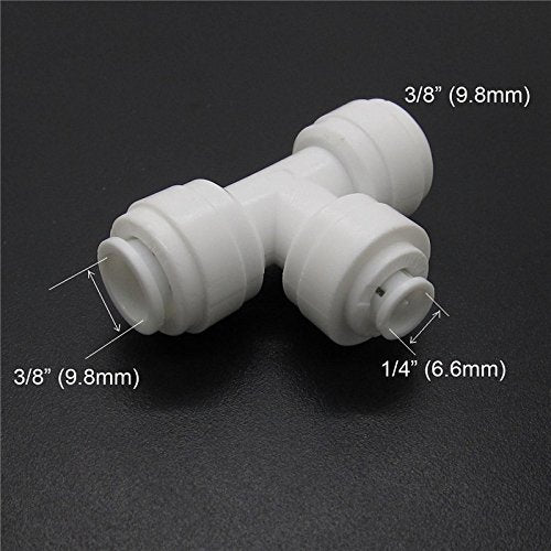 Malida 3/8"-1/4" Tee Quick Connect Filtered water fittings …+ 15 Locking clips Ro Water Filter Pack of 5 - NewNest Australia