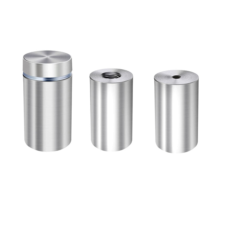 Osring 1in Dia x 2in Ln Wall Standoffs Stainless Steel Sign Standoff Holder, Brushed Nickel Screw Standoff Mount Glass Standoff Hardware for Acrylic Board and Sign Display, 8 Pack 1"x2" - NewNest Australia
