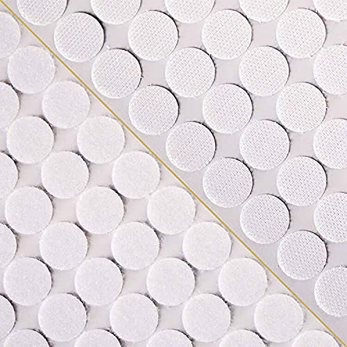 Self Adhesive Dots 600PCS (300 Pairs) 3/4"/20mm Strong Sticky Dot Coins Waterproof Hook & Loop Dots with Adhesive for Art Craft Classroom Office Home Deco White 0.78inch/20mm White - NewNest Australia