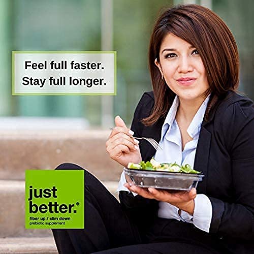 Just Better Prebiotic Fiber Supplement for a Healthy Gut | Fiber Powder with Zero Grit Zero Taste and No Bloating or Gas | Feel Full Faster | Keto Non-GMO Gluten Free Vegan 30 Servings 30 Servings (Pack of 1) - NewNest Australia