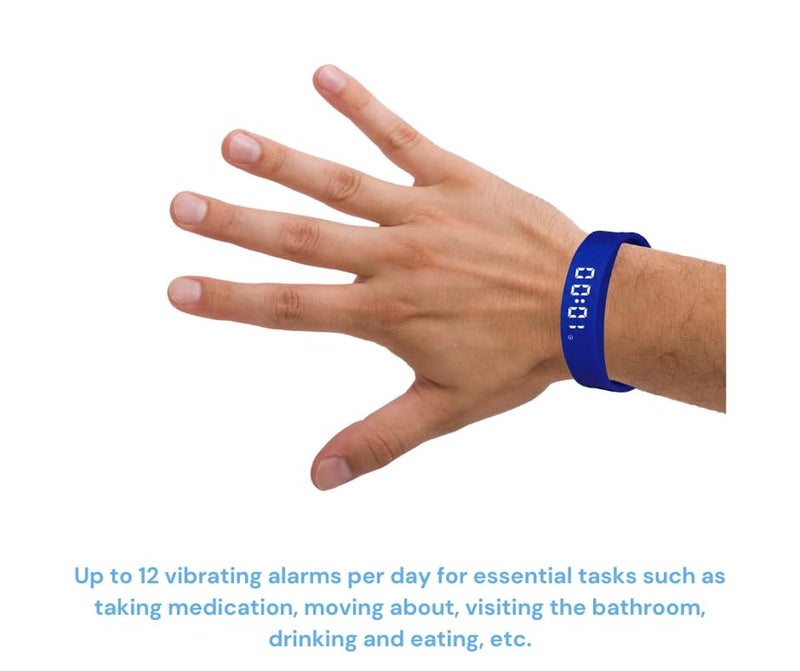 Blue Pivotell Vibratime pill reminder alarm with up to 12 daily alarms - NewNest Australia