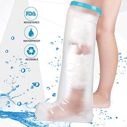 Full Leg Cast Cover for Shower, Waterproof Shower Bandage and Cast Protector for Broken Surgery Leg, Wound and Burns to Keep the Leg Foot Ankle Dry -Adult Full Leg Size(41Inches) - NewNest Australia