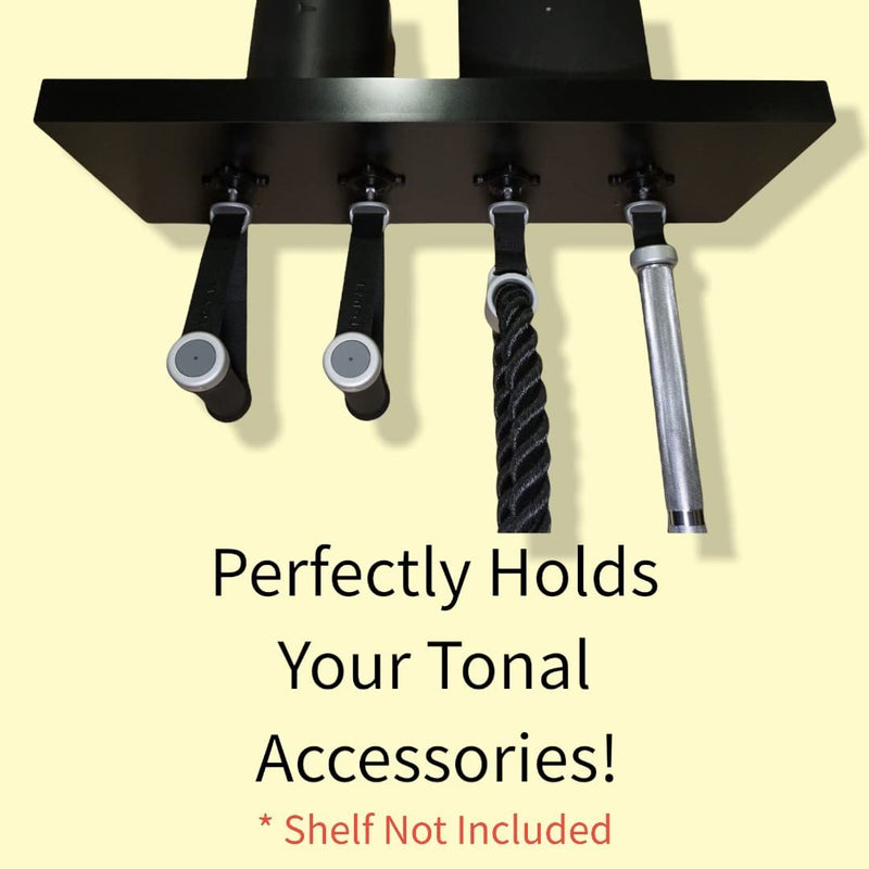 The Original Tonal Accessory Mount for a DIY Tonal Shelf - Tonal Accessory Storage - Includes Tonal Clips / Mounts / Hooks, Screws, Instructions - Shelf NOT Included 4 Black - NewNest Australia