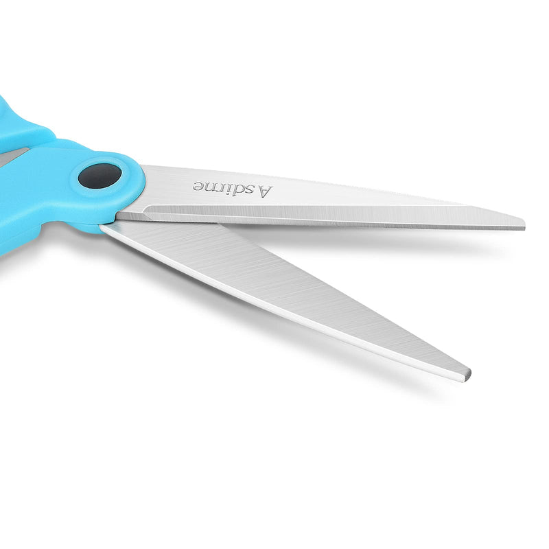 Asdirne Fabric Scissors, Sewing Scissors with Sharp Stainless Steel Blade and Soft Handles, Great for Sewing, Craft, Office and School, 23cm, 2 Pcs, Blue/Black Fabric Scissors*2 - NewNest Australia