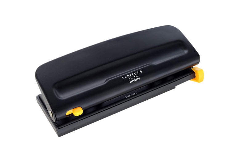 Bira Craft Adjustable 6 Hole Punch, Black, 8 Sheet Capacity, Mini/Pocket A3/ A4 / A5 / A6 / Agenda/Personal/Deskfax, Performance Guaranteed - NewNest Australia