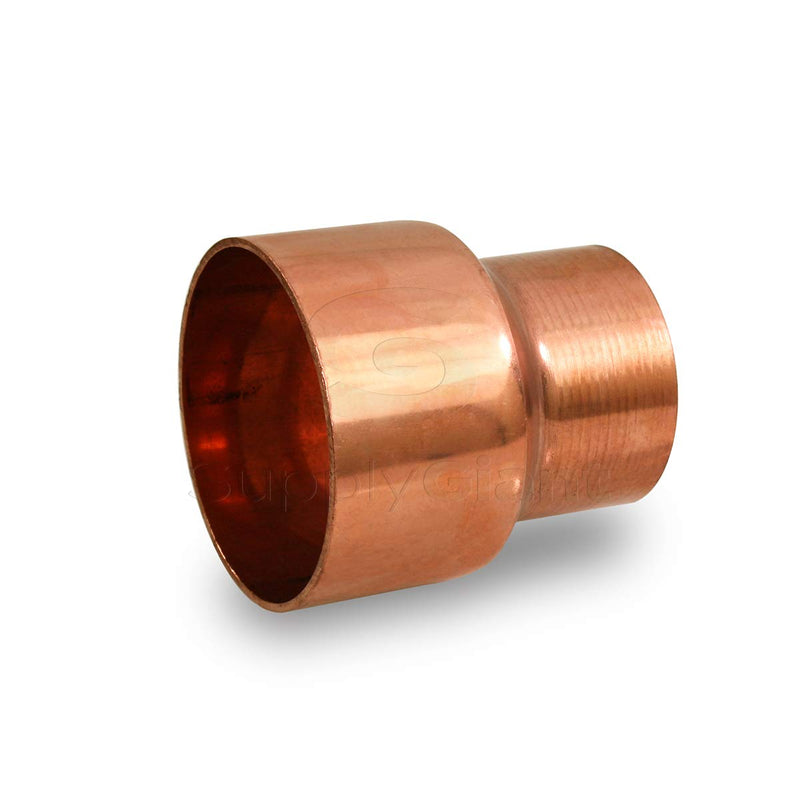 Supply Giant DDSD1501 Reducing Copper Coupling With Sweat Sockets And With Rolled Tube Stop, 1-1/2 X 3/4 Inch - NewNest Australia