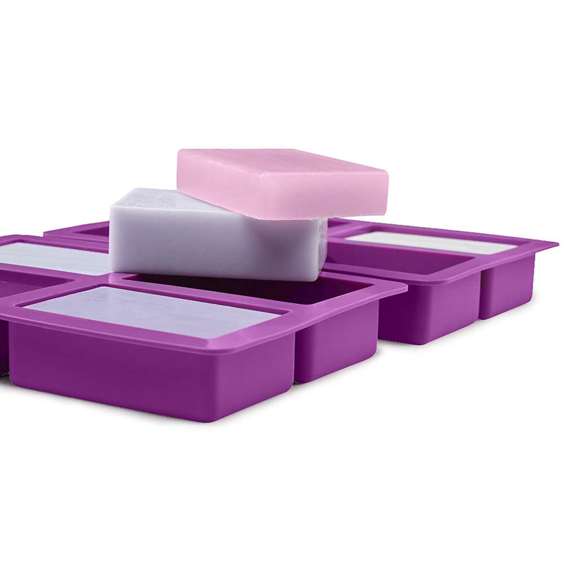 Rectangle Soap Mold (2Pack), Large Size Silicone Soap Mold 5oz , Sturdy and Durable Rectangle Silicone Mold for Soap Making - NewNest Australia