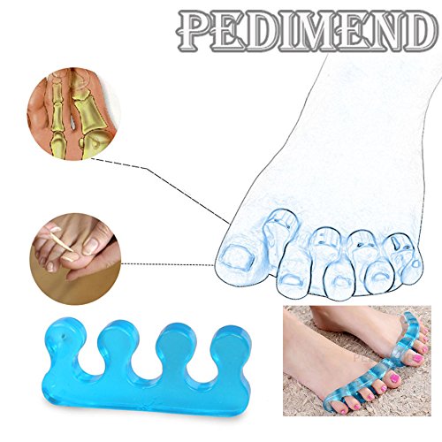 2x PEDIMEND Silicone Gel TOE Separator - Toe Stretcher / Straightener / Spacer - Prevent Toes Overlapping - Avoid Toe Squeezing - Ideal for Dancers & Yogis - UNISEX - Foot Care - NewNest Australia