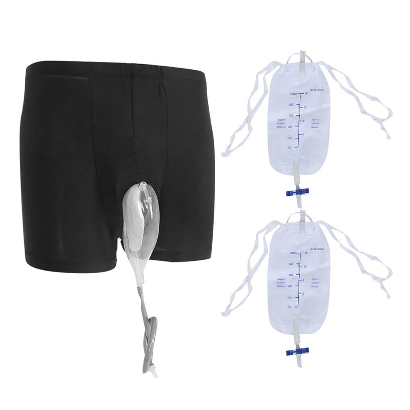 Male Urinal Pee Leg Bag, Incontinence Pee Bag, Male Urine Bag, Wearable Soft Incontinence Pants Urinal Pee Holder Portable Leaks Proof Pee Bag Urine Bag Collector for Men(L) - NewNest Australia