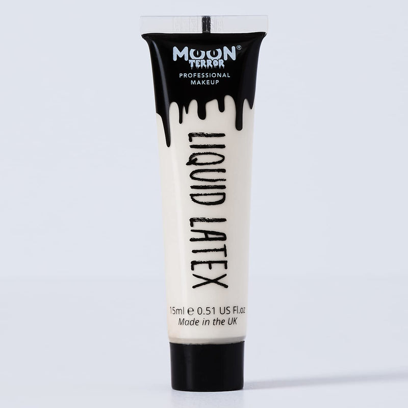 Moon Terror Pro FX Liquid Latex | 15ml | Premium Quality | Made in the UK & Cosmetically Certified | 100% Safe & Easy To Use | Vegan & Cruelty free 15 ml (Pack of 1) - NewNest Australia