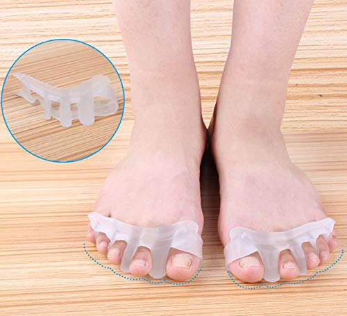 Futheda 3 Pairs Silicone Toe Separators and Straightener Gel Bunion Stretchers Spacer Hammer Toe Corrector Protector for Claw Hallux Valgus Overlapping Hammer Toe Pain Relief from Tired Achy Feet - NewNest Australia