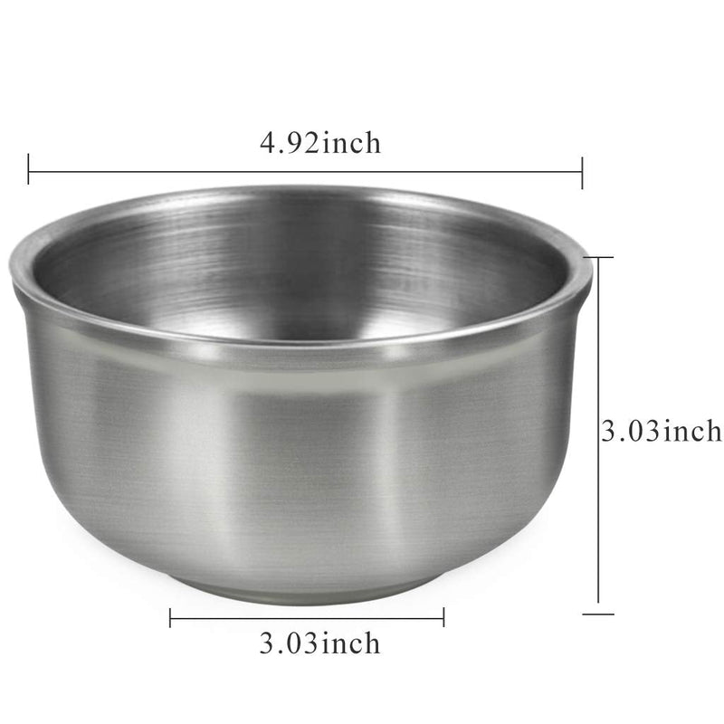GRUTTI shaving bowl, 3-layer stainless steel shaving pot, high-quality bowl for whipping foam, suitable for any shaving soap, shaving soap bowl, 12.5 cm (4.92 inches) 12.5 cm (pack of 1) - NewNest Australia