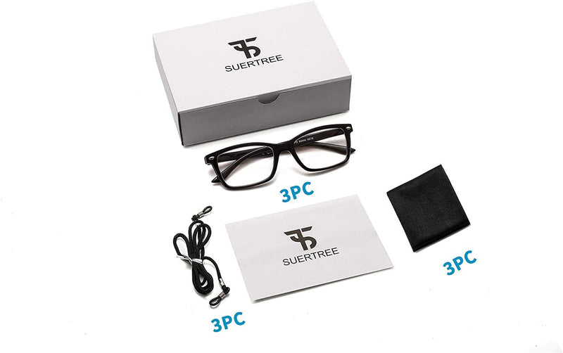 Suertree Spring Hinge (3 Pack) Reading Glasses Visual Aid Eye Optics Glasses Reading Aid for Women Men from 2.0X BM151 2.0x Diopters 3pc Bm151 - NewNest Australia